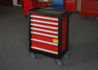 27&quot; Cabinet d'outil résistant rouge de garage en métal sur des roues avec 7 tiroirs