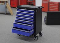 7 Cabinets d'outil résistants bleus de stockage de garage de tiroirs sur des roues verrouillables