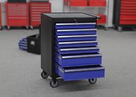 7 Cabinets d'outil résistants bleus de stockage de garage de tiroirs sur des roues verrouillables