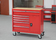 Stockage personnalisable de garage de boîte à outils de 6 tiroirs de couleur résistante avec la porte