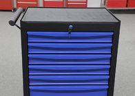 Cabinet d'outil mobile professionnel de laminage d'acier en métal bleu avec sept tiroirs