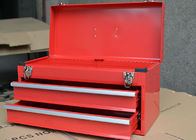 Stockage portatif professionnel d'outil mini en métal rouge de 14 pouces avec la serrure/2 tiroirs